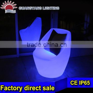 CE &RoHS approved rechardeable battery led multi-color led chair with wireless control