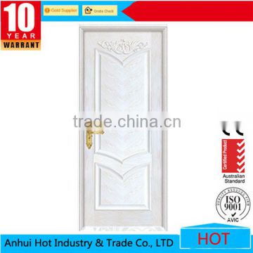 High Quality Waterproof Soundproof French Door White Elegant Pattern Front Doors Wooden Factory Direct Internal Wooden Doors