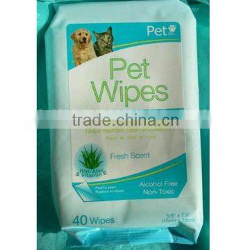 40CT Fresh Scented Pets Moist Wipes