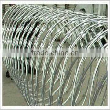 Low price concertina razor barbed wire, razor blade barbed wire, military concertina wire