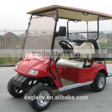 CE approved 4 person golf car	4 seater electric golf car with folding seat,EG2028KSZ