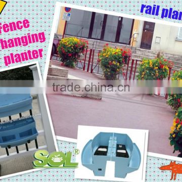 garden planter, vertical garden flower pots, railing pots