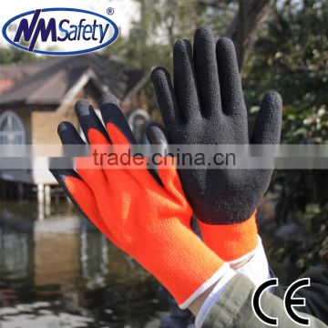NMSAFETY winter work glove en388 4343 latex rubber hand gloves