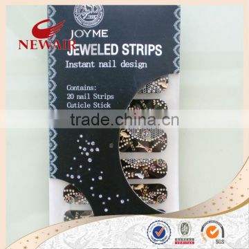 KOREA Quality 3D Nail Stickers with Diamond DIY Nail Gift, Elegant Nail Decals