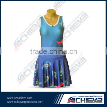 custom dye sublimation tennis skirt or bodysuits
