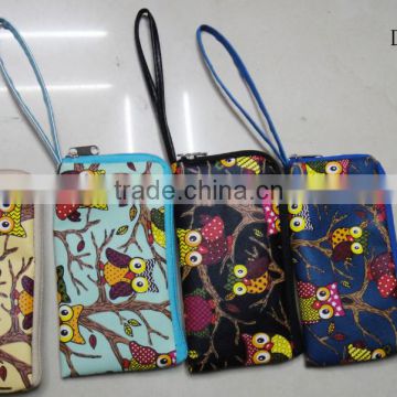 Fashion pvc HOT popular owl cellphone purse
