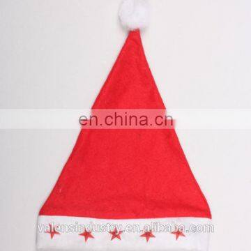 Non woven Fabric LED Stars Singing Santa Claus Christmas Hat with Light Design