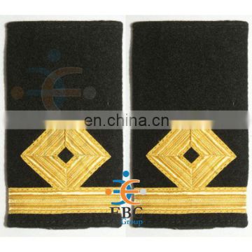 Third Officer Epaulettes - 1 Bar and Diamond on Top | Deck Officer - 1 Bar Diamond on Top | Naval Marine Shoulder Boards