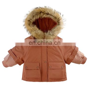 6152/Whosale Fashion Warm Baby Fur Coats Girls Boutique Clothing High Quality Children's Clothes