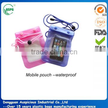 Mobile phone waterproof pvc pocket