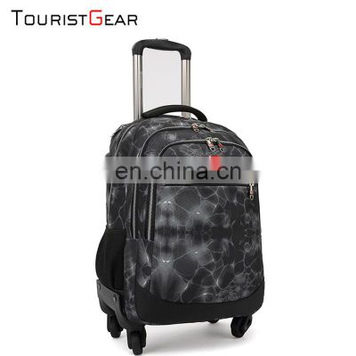 Factory Wholesale Laptop Trolley Bag Rolling School Backpack Travel Luggage Bags For Men adn woman