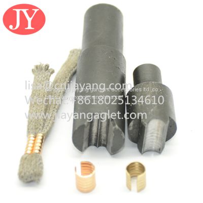 metal crimp ends with die mold fastener metal cord clips string leather rope fold over clip for bracelet components