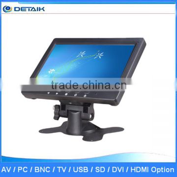 DTK-0708C Small Size LED Monitor AV VGA BNC Input 7 Inch Monitor