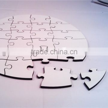 Wholesale Sublimation Blank Puzzle MDF Round Shape DIY MDF Puzzle for Printing