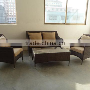 Cheap price set of 4 pe rattan furniture