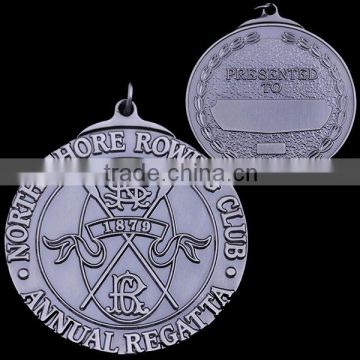 3d commemorative medal,zinc alloy,nickel plated without long ribbon,2 inch