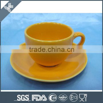 2016 round porcelain coffee cup and saucer cute design