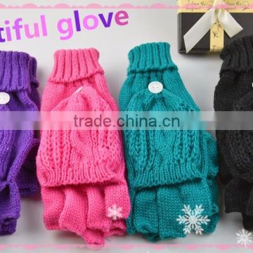 fashion Flip jacquard weave gloves