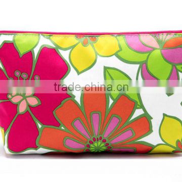 Promotional Charming Printed flower cosmetic bags for women