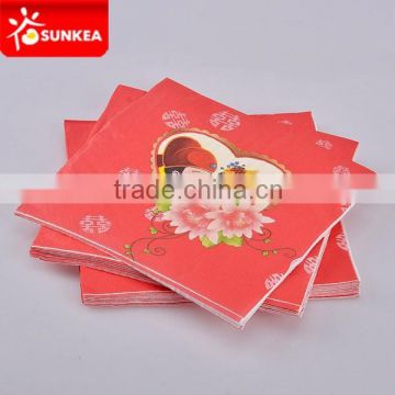 Wholesale good quality 230mm disposable custom printed paper napkins