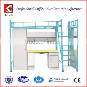 High Quality Student Bunk Bed with Desk , Stainless Steel Shop Bunk Bed