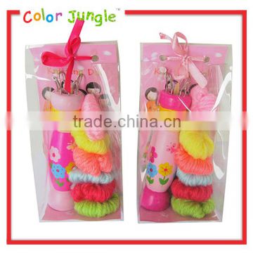 Knitting doll for kids knitting tool with 5 colors wool knitting tool