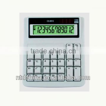 12 digit cheap solar powered calculator office use