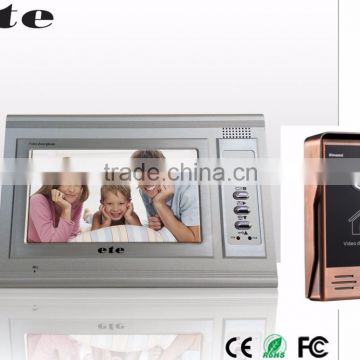CE/ ROHS villa 700tvline 7 inch video door phone intercom with monitor, intercom and unlock button