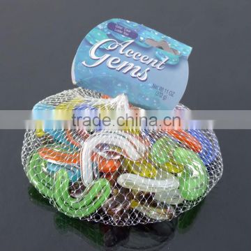 Fusing noodle shape glass stone for home decoration