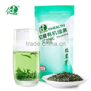 Yijian Organic Green Tea packed in bagged