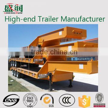 50tons Tire Uncovered Type Low Boy Trailer With Mechanical Ladders,Low Bed Truck Trailer Price (hydraulic Ladders Are Optional)