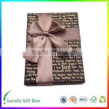 2016 custom new design silk lined gift boxes handmade