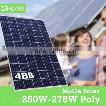 China best pv supplier Moge A grade poly 250w 255w 260w 265w 270w 275w solar panel price list
