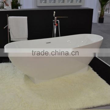 Free standing composite stone resin bath tub / solid surface bathtub