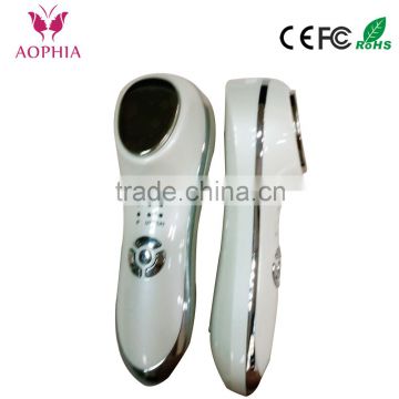 home use and travel use whiting face Ultrasonic Ionic vibration facial beauty machine