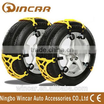 Color Yellow TPU Plastic Snow Tire Chain Vehicles Wheel Antiskid TPU Chain