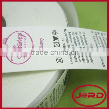 wholesale polyester satin garment care label