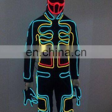 wholesale EL Wire mask Tron King EL Costume EL Wire clothes