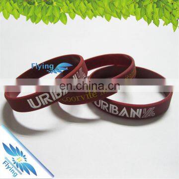 Silicon customized hand band with logo / plastic wrist band
