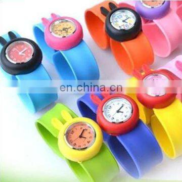 Fashional Animal Face Silicon Slap Band Watch