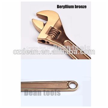 sparkless non magnetic beryllium bronze adjustable wrench 4