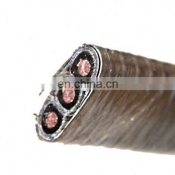 HUATONG TYPES 3x10mm2 PP/LEAD Flat Electrical Submersible Pump Cable 5kV