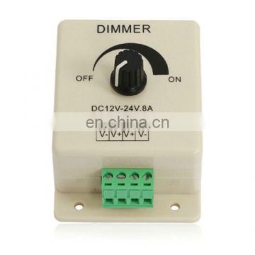 Mini DC12-24V 8A Manual Dimmer Knob Button Controller For Single Color Led Strip Lights