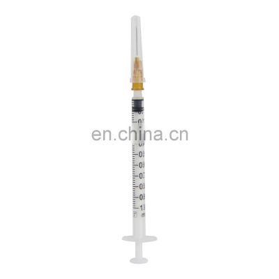 Safety Vaccine Syringe With Needle Wholesale Disposable medical syringe 1ML luer slip syringe
