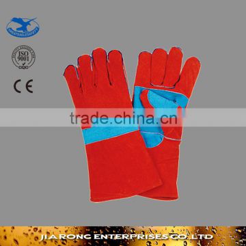 14"/16" long length importer of cow split leather working gloves manufacture LG035