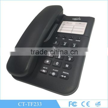 Black ABS Phone Corded Basic Phone With Custom Design And High Quality