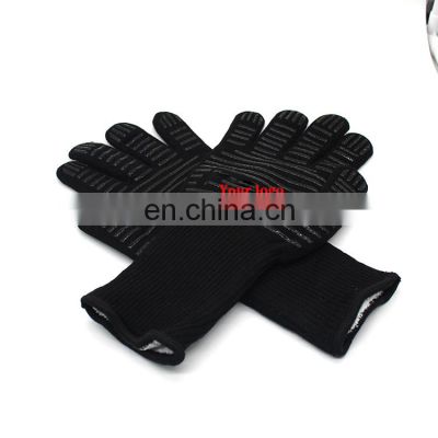 Black Heat Resistant Grill BBQ Cooking Grill Gloves Heat-Resistant Gloves