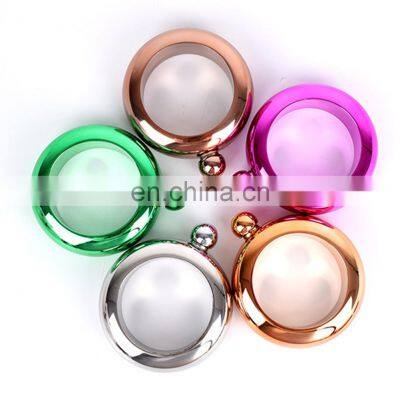 High Quality Custom Bracelet, Woman Round Stainless Steel Liquor 3.5oz Hip Flask Bangle/