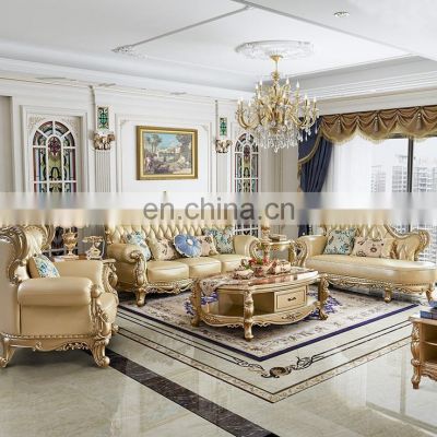 Elegant furniture European style sofa set Arab Dubai style living room furniture Luxury