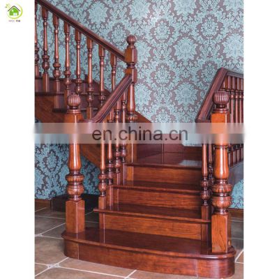 gold color carving wooden bamboo stair handrail railing